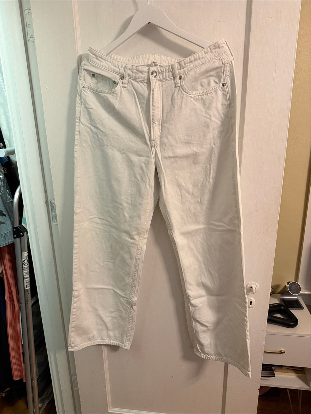 rag & bone Men's Relaxed White Jeans